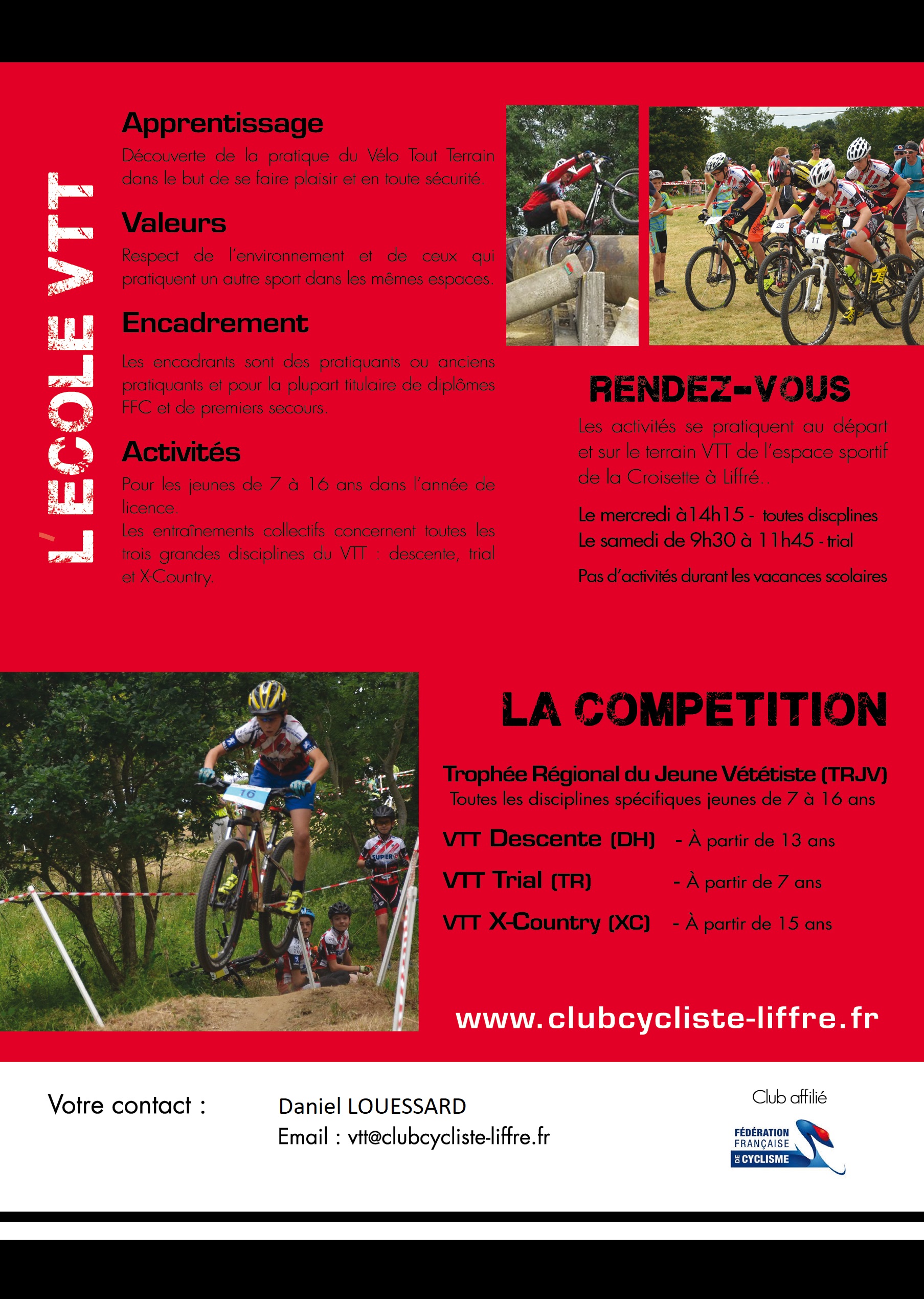 VTT XC, Trial, Descente – Club Cycliste de Liffré